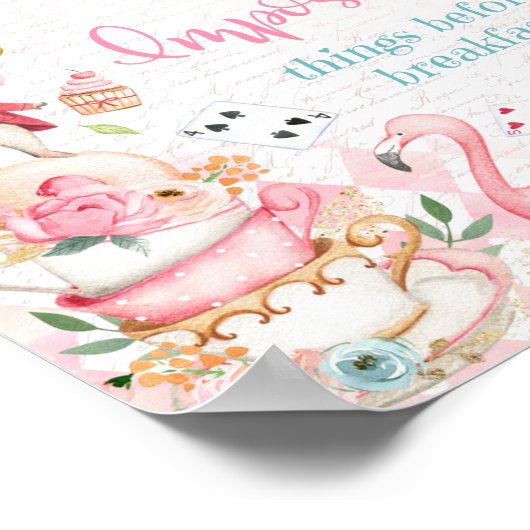 Alice in Wonderland, geboortedag Poster (Hoek)