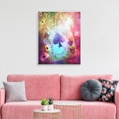  Alice in Wonderland Geïnspireerd Ace van Schoppen Canvas Afdruk (Insitu (Woonkamer))