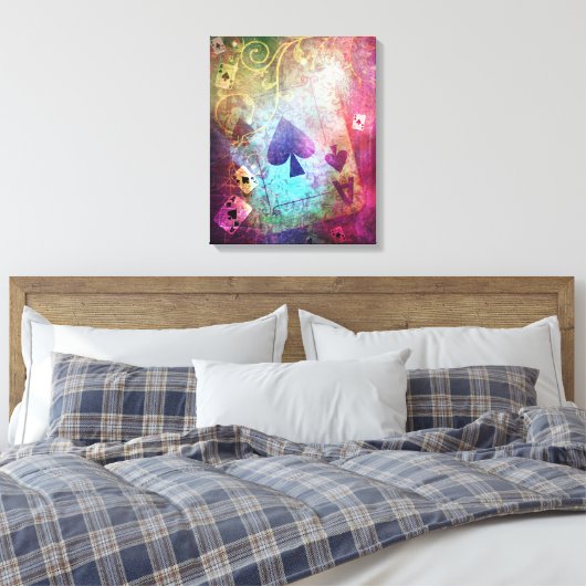  Alice in Wonderland Geïnspireerd Ace van Schoppen Canvas Afdruk (Insitu (Slaapkamer))