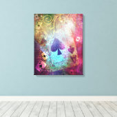  Alice in Wonderland Geïnspireerd Ace van Schoppen Canvas Afdruk (Insitu (Houten vloer))