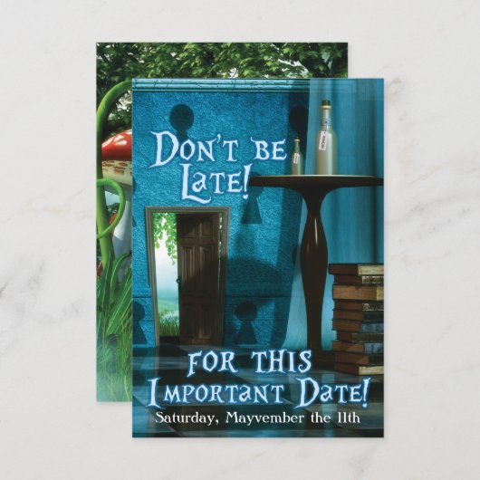 Alice in Wonderland Geïnspireerd op de dag van de  Kaart (Voorkant / Achterkant)