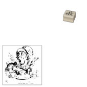 Alice in Wonderland gekke hatter  kunst Rubberstempel (Gestempeld)