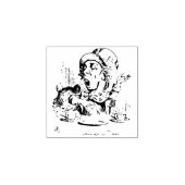 Alice in Wonderland gekke hatter  kunst Rubberstempel (Afrduk)