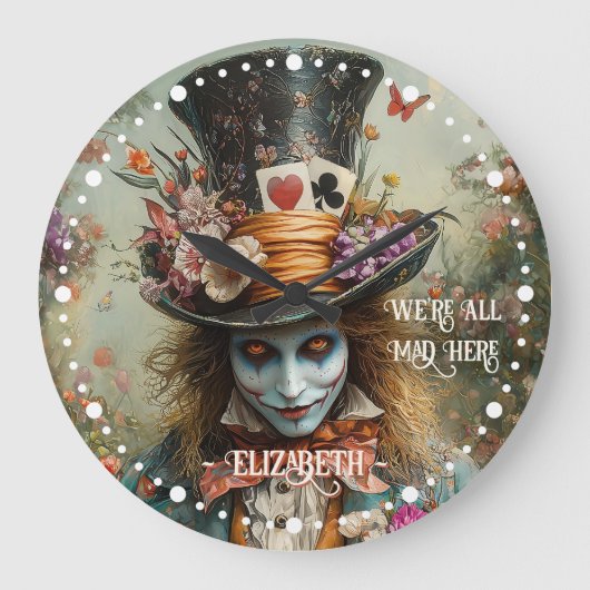 Alice in Wonderland Gekke Hoedenmaker Theepartij Grote Klok (Voorkant)