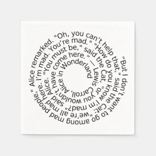 Alice in Wonderland gekke quote servetten