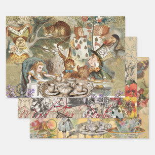 Alice in Wonderland Gekke-Theepartij Inpakpapier Vel