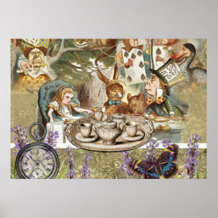 Alice in Wonderland Gekke Theepartij Poster