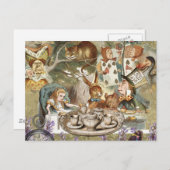 Alice in Wonderland gekke theevisite Briefkaart (Voorkant / Achterkant)