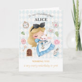 Alice in Wonderland Gelukkige Verjaardagskaart Kaart (Voorkant)