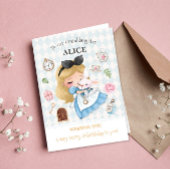 Alice in Wonderland Gelukkige Verjaardagskaart Kaart
