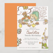 Alice in Wonderland - Gepersonaliseerde Partij Kaart (Voorkant / Achterkant)