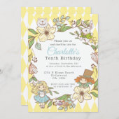 Alice in Wonderland - Gepersonaliseerde Partij Kaart (Voorkant / Achterkant)