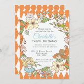 Alice in Wonderland - Gepersonaliseerde Partij Kaart (Voorkant / Achterkant)