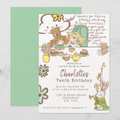 Alice in Wonderland - Gepersonaliseerde Partij Kaart (Voorkant / Achterkant)