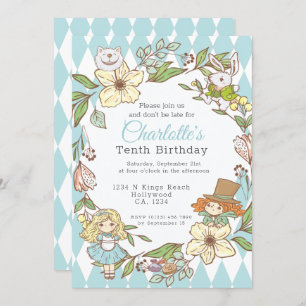 Alice in Wonderland - Gepersonaliseerde Partij Kaart