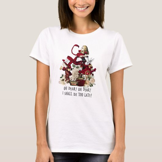 Alice in Wonderland Geschenken #102 Rode Serie T-shirt (Voorkant)