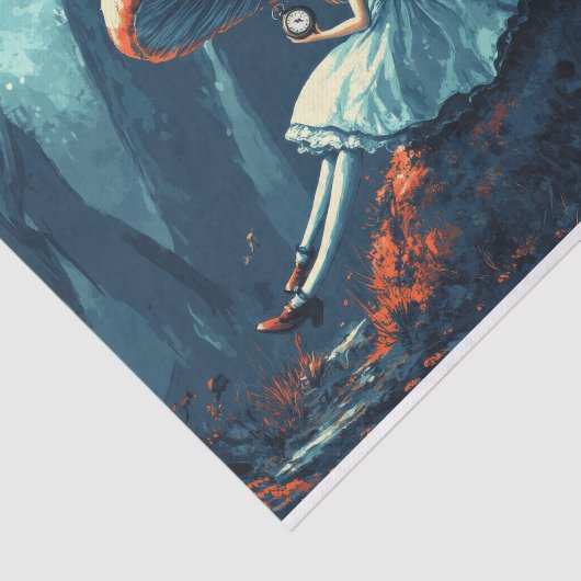 Alice in Wonderland Giant Mushroom Decoupage Tissuepapier (Detail)