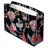 Alice in Wonderland Gift Bag Groot Cadeauzakje (Achterkant Gekanteld)