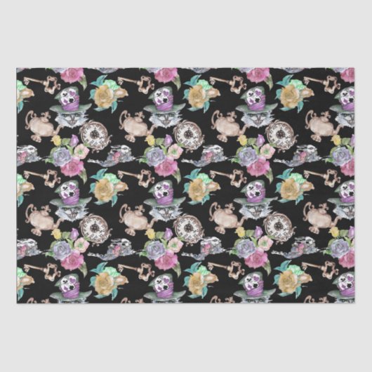 Alice in Wonderland Gift Wrap Tissue Paper Tissuepapier (Voorkant)