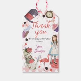 Alice in Wonderland Girl Birthday Gift Label Cadeaulabel