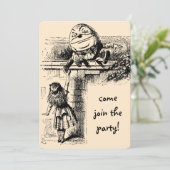  Alice in Wonderland, Girl Birthday Party Kaart (Staand voorkant)