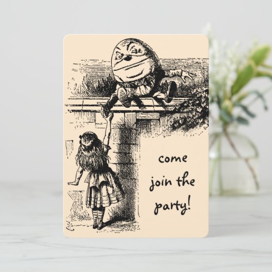  Alice in Wonderland, Girl Birthday Party Kaart (Staand voorkant)