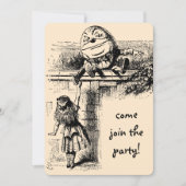  Alice in Wonderland, Girl Birthday Party Kaart (Voorkant)