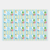 Alice in Wonderland Girl Cute Custom Kids Birthday Inpakpapier Vel (Voorkant 3)