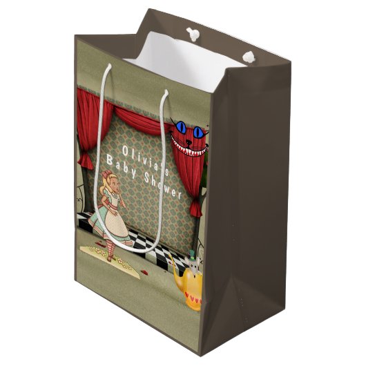 Alice in Wonderland Girl Medium Cadeauzakje (Voorkant Gekanteld)