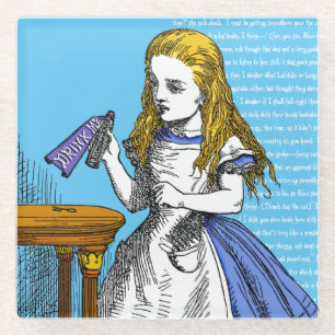 Alice in Wonderland Glass Onderzetter