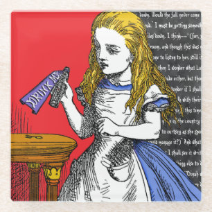 Alice in Wonderland Glazen Onderzetter