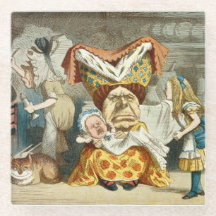 Alice in Wonderland Glazen Onderzetter