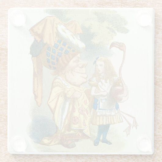 Alice in Wonderland Glazen Onderzetter (Achterkant)