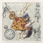 Alice in Wonderland Glazen Onderzetter (Voorkant)