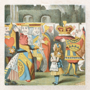 Alice in Wonderland Glazen Onderzetter