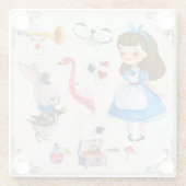 Alice in Wonderland Glazen Onderzetter (Achterkant)