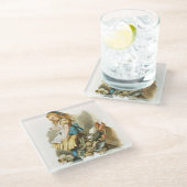 Alice in Wonderland Glazen Onderzetter (Schuin)