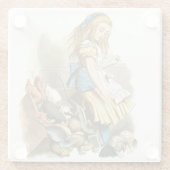 Alice in Wonderland Glazen Onderzetter (Achterkant)