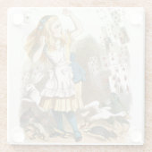 Alice in Wonderland Glazen Onderzetter (Achterkant)