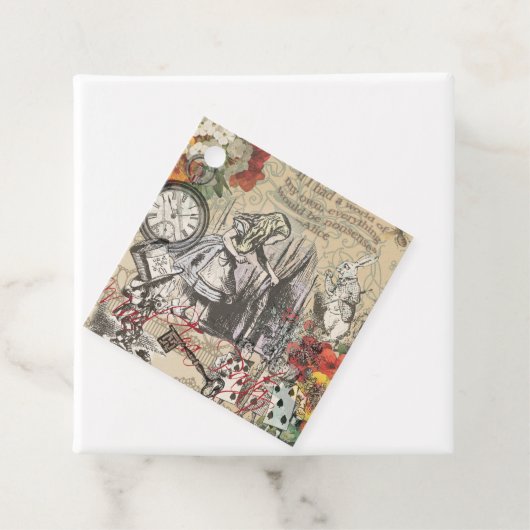 Alice in Wonderland gordijn klassieke kunst Bedankjes Labels (In situ)