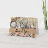 Alice in Wonderland gordijn klassieke kunst Bedankkaart (Voorkant)