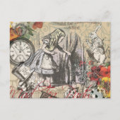 Alice in Wonderland gordijn klassieke kunst Briefkaart (Voorkant)