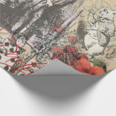 Alice in Wonderland gordijn klassieke kunst Cadeaupapier (Hoek)