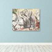 Alice in Wonderland gordijn klassieke kunst Canvas Afdruk (Insitu (Houten vloer))