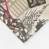 Alice in Wonderland gordijn klassieke kunst Fleece Deken (Hoek)