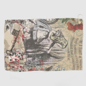 Alice in Wonderland gordijn klassieke kunst Golfhanddoek (Horizontaal)