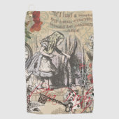 Alice in Wonderland gordijn klassieke kunst Golfhanddoek (Voorkant)