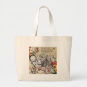 Alice in Wonderland gordijn klassieke kunst Grote Tote Bag (Voorkant)