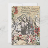 Alice in Wonderland gordijn klassieke kunst Kaart (Achterkant)