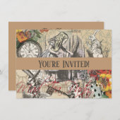 Alice in Wonderland gordijn klassieke kunst Kaart (Voorkant / Achterkant)